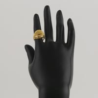 خاتم ذهب بتصميم مميز مزخرف مزدوج - عيار 21