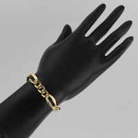 اسوارة ذهب جنزير حلقات عريضة - عيار 18