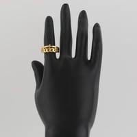 خاتم ذهب بتصميم جنزير و مسمار - عيار 21