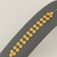 اسوارة ذهب بتصميم ورود مزدوجة - عيار 21
