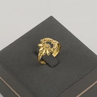 خاتم ذهب بتصميم مزدوج جميل - عيار 21