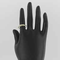 خاتم ذهب مستطيل تصميم الماس عيار 18