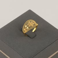 خاتم ذهب نسائي عيار 21 - ورود (R824)