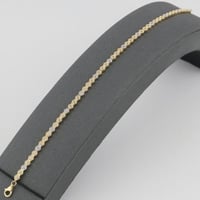 اسوارة ذهب سداسيات بلونين الابيض و الاصفر عيار 18