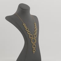 عقد ذهب حلقات الذهب منقوشة - عيار 21