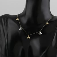 عقد ذهب ورود لونين - عيار 18