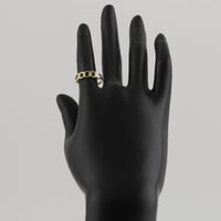 خاتم ذهب بتصميم جنزير - عيار 18