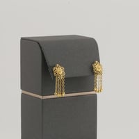 طقم ذهب بصمة بيضاوي منقوش - عيار21