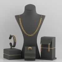 طقم ذهب ورق الزيتون انيق - عيار21