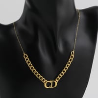 عقد ذهب جنزير مع حرفي CD - عيار 21