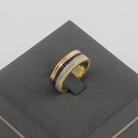 خاتم ذهب بالوان متعددة مميز - عيار 18