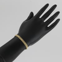 اسوارة ذهب كرات الذهب البارزة - عيار 18