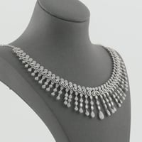 طقم ذهب ابيض تصميم الماس عيار 18