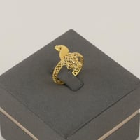 خاتم ذهب الطاووس - عيار 21