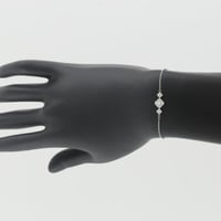 اسوارة ذهب ابيض تصميم مميز عيار 18