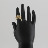 خاتم ذهب بتصميم مزوج بنقش متعدد - عيار 21