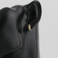 حلق ذهب سداسي مميز عيار 18