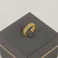 خاتم ذهب بنقش X كرات الذهب - عيار 21