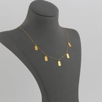 تشوكر ذهب مستطيلات وردة سبيكة - عيار 21