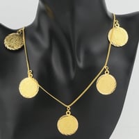 عقد ذهب جنيهات سعودي كبيرة عيار 21