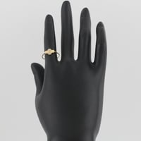 خاتم ذهب سداسي مع زركون عيار 18