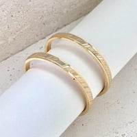 غويشة ذهب اطفال سي ان سي الابيض و الاصفر 13 سم