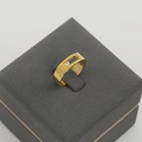 خاتم ذهب بتصميم حديث انيق - عيار 21