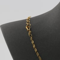 عقد ذهب مربعات مع تعليقات - عيار 21