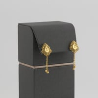 طقم ذهب بتصميم هندسي سبيكة وردة - عيار 21