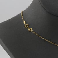 عقد ذهب مبروم دورين بيضاوي وردة سبيكة - عيار 21