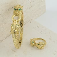 اسوارة وخاتم النمر عيار 18