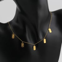 تشوكر ذهب مستطيلات وردة سبيكة - عيار 21