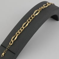 اسوارة ذهب جنزير حلقات عريضة - عيار 18