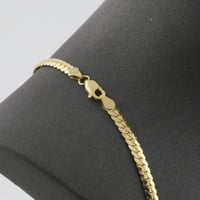 طقم ذهب بتصميم جنزير نحيف - عيار 18