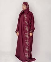 شرشف صلاه عنابي مطرز