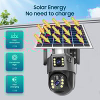 كاميرا بالطاقة الشمسية ، بطاقة SIM 4G ،