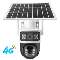 كاميرا بالطاقة الشمسية ، عدسة مزدوجة ، بطاقة SIM 4...