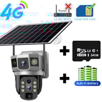 كاميرا بالطاقة الشمسية 3 عدسات 10X التكبير