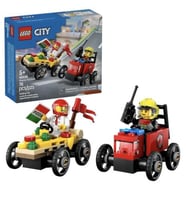 LEGO Pizza vs. Fire Truck Race Car Pack