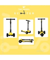 سكوتر تايني ويل اسود واصفر 3 كفرات قابل للطي