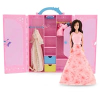 Fulla doll with dress - up closet