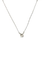 Silver Solitaire Necklace