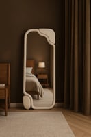 مرايا طوليه اطار ابيض