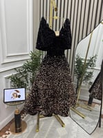 فستان سهره اسود ترتر