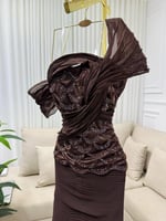 فستان سهره بني