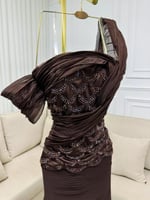 فستان سهره بني