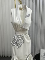 فستان ابيض قصير
