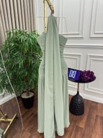 فستان ناعم فستقي