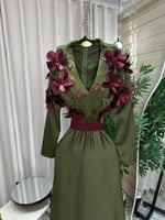 فستان سهره زيتي