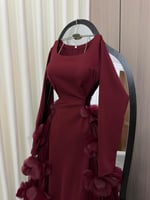 فستان سهره عنابي